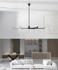Massive 100 Inch Industrial Ceiling Fan Packing Hella Smooth Badass Cooling Airflow With Whisper Quiet Pmsm Motor in modern living space.