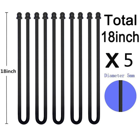 Five Pack 18 Inch Silicone Cable Ties For Bundling Earbuds And Computer Cables, Flexible Reusable Straps For Home Office Kitchen, 5mm Diameter, Durable Silicone Exterior That Will Not Scratch Or Puncture, Easy To Use