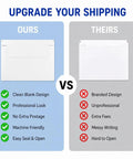 Comparison of 100 Pack Card Shipping Envelopes 7 By 4.35 Inches Self Adhesive Mailers highlighting benefits over competitors.
