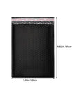 Bubble Mailers 50 Pack 20 By 25 Cm Black Padded Waterproof No Fuss Self Seal Envelopes with bubble cushion visible, size shown.