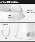 Heavy Duty Plastic Urinal For Men Indoor Outdoor Use Waterless Urinal With Urine Diverter Easy Install No Mess drainage system