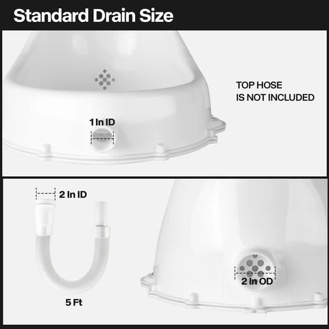 Heavy Duty Plastic Urinal For Men Indoor Outdoor Use Waterless Urinal With Urine Diverter Easy Install No Mess drainage system