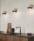 Kitchen with Industrial Vintage 1 Light Wall Sconce with 7.9 Inch Metal Shade Antique Vanity Light With On Off Switch E26 Bulb