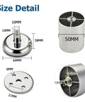 Size details of 8 Piece Adjustable Heavy Duty Aluminum Furniture Legs Set For Sofa, Table, And Cabinet Feet Replacement components.