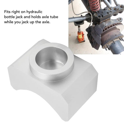 Universal Hydraulic Jack Axle Adapter Lifting Saddle, 6061-T6 Billet Aluminum, Fits Axles Up To 3 Inches, Compatible With Bottle Jacks