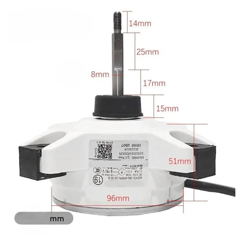 Beefed-Up Heavy Duty Outdoor DC Fan Motor RDN-310-56-8 Replacement For HVAC Systems Durable Industrial Grade Motor Spare Parts For Conditioning Units Long-Lasting Cooling Performance Easy Install, white and black motor, 96mm base