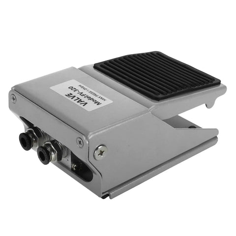Foot Pedal Pneumatic Valve Pro Grade 3 Way 2 Position Momentary Rubber Nonslip Surface One Quarter Inch PT Threaded 6mm Fittings