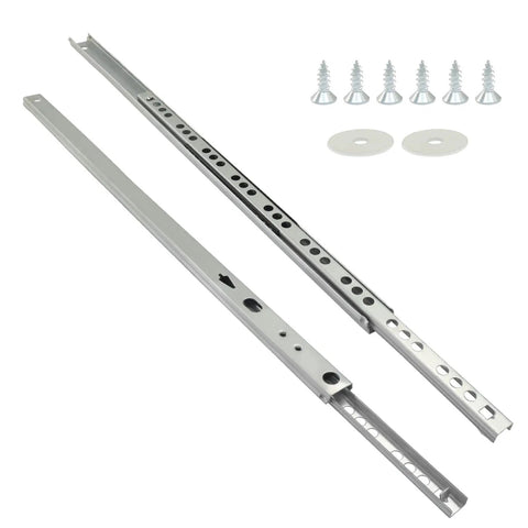 12 Inch Small Narrow Drawer Slide Pair Heavy Duty Ball Bearing Extensions For Cabinet Fits Tight Spots Like A Dream Full Extension Telescoping Tracks with mounting hardware.