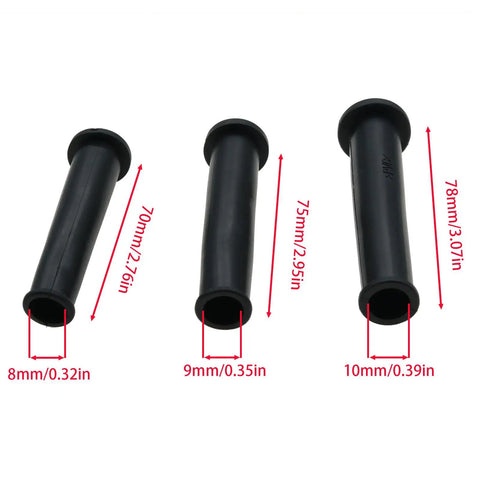 Dead Serious Power Cord Protection Keeping Your Drills And Cutters Snug As A Bug Heavy Duty Rubber Cable Strain Relief Protectors 9 piece kit of black rubber sleeves.
