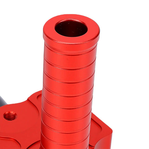 Close-up of red component from Sheet Metal Roller 1 Station Bender For 90 To 180 Degree Bends, Hand Tool Makes 0.59 To 1.18 Inch Curves.