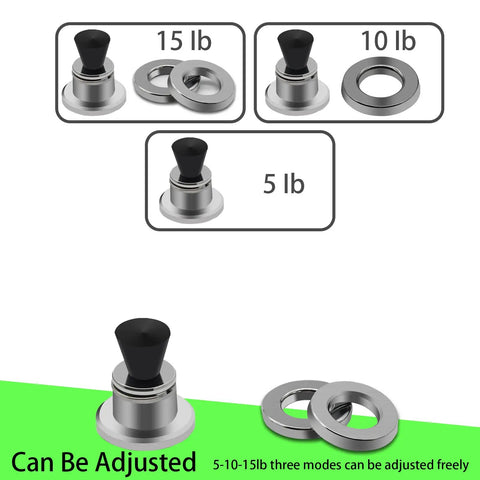 Three Piece Pressure Regulator Kit For Presto Pressure Canners And Cookers 5 10 15 Lbs with adjustable weight rings.