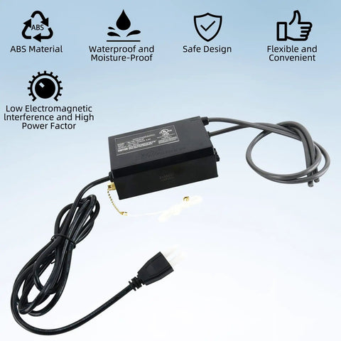 High Voltage Neon Sign Transformer Power Supply 8kV 30mA Solid State UL Listed Indoor Use Only With Low EMI and High Power Factor