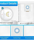 Diagram showing Five Pack Dust Filter Bags Compatible With CT26 CT26E CT36 CT36E Vacuum Cleaners, with dimensions and features.