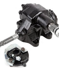 Top Shelf Manual Steering Gearbox With Direct Bolt Coupler Sweeps Away Corrosion Wear For Jeep Wrangler Xj Yj Mj Chevy Chevelle Nova El Camino S10 Camaro Impala, black metal construction with direct coupling.