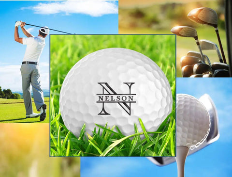 Golf ball with name 'Nelson', Personalized Name And Initial Golf Balls Set Of 6 For Custom Gifts USGA Approved With High Performance