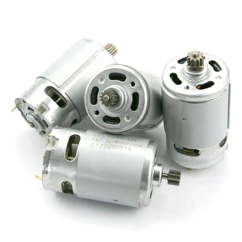 RS550 DC Electric Motor Delivering Sweet Torque And Slick Low Noise Operation Rock Solid Dust Resistant Housing With Standard Mounting For Hassle Free Continuous Power Across Multiple Voltages, showing multiple angles.
