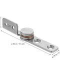 2 Pack Stainless Steel Heavy Duty Torque Friction Hinges With Damping 2.0Nm Small Torque Door Frame Hinges, flat view