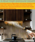 Kickass Multi Surface Steam Cleaner With Blazing Two Thousand Five Hundred Watt Heating And Three Bar Pressure ready in just fifteen seconds, cleaning kitchen exhaust.