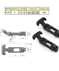 Rubber Flexible T Handle Hasp Draw Latch 2 Pack For Tool Boxes Coolers Golf Carts And Engineering Machine Hoods UV Resistant