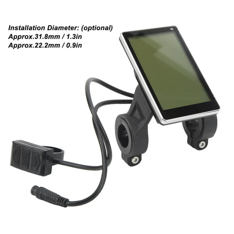 M5 LCD Display For E Bikes And Electric Scooters, Waterproof 6 Pin Connector, Universal 24V 60V Voltage, Rugged ABS Replacement Panel, Plug And Play Retrofit For Easy Upgrades And Clean Readouts