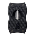 SV Cut 2 In 1 Cigar Cutter With V Cut And Straight Cut, ergonomic stainless steel design, black, fits 60+ ring gauge