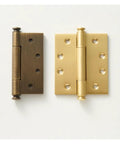 Thick Solid Brass Door Gate Hinge Set Four Pack With Matte Antique Finish Heavy Duty And No Squeak Operation Smooth Close Multi Point Mounting Holes