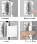 Two Pack Heavy Duty Door Security Lock For Inward Swinging Doors, Kid Proof Door Reinforcement With Upgraded Stainless Steel Screws