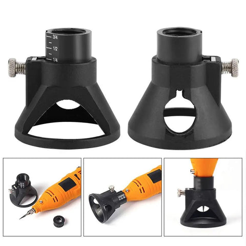 Pro Rotary Drill Locator Positioner For Electric Grinder And Multi Tool Cutting Kit With Accurate Punching Retainer Guide detailed view of adjustable guide.