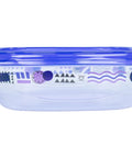 Rectangular container with purple lid from 20 Piece Color Coded Food Storage Set With Lids For Lunches, Meal Prep, And Leftovers, BPA Free