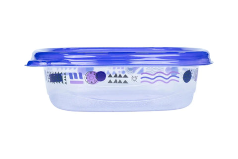 Rectangular container with purple lid from 20 Piece Color Coded Food Storage Set With Lids For Lunches, Meal Prep, And Leftovers, BPA Free
