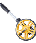 Measuring Wheel 0-9999.9m Digital Display for Construction Worker, yellow wheel, metal and ABS construction, ergonomic handle.