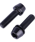 Titanium Allen Hex Tapered Head Bolts Set M6 X 16mm 18mm 20mm Black 6 Pack Grade 5 Titanium Alloy Fasteners for Bicycle Fittings