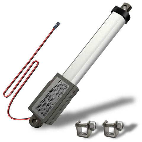 Tiny But Mighty 12V Micro Linear Actuator With 3 Inch Stroke 32N 7.2lb Thrust IP65 Waterproof Metal Build Includes Mounting Bracket