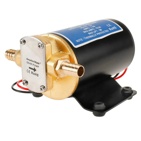 Drop Straight In With This Built Tough Self Priming 12 Volt Oil Scavenge Gear Pump That Shreds Viscous Fluids Fast Through Remote Turbo Systems For Snappy Engine Drains, bronze body, marine application.