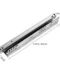 Heavy-Duty Two-Section Drawer Slides Set Made From Cold Rolled Steel Rust-Resistant Thickened Rails With Silent Buffer Soft-Close Mechanism Great For Cabinet And Closet Drawers Smooth Glide Long-Lasting Durability, 11.02 in slide