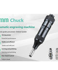 Lightweight Pneumatic Air Die Grinder With 3Mm Collet And Us Eu Adapters, black, handheld, industrial tool for engraving and polishing.