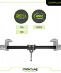 Super Hassle Free Aluminum I Beam Slider Anchor with visible OSHA and ANSI compliance markings for safety certification.