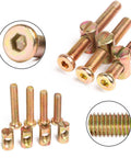 Ultimate M6 Hex Socket Cap Screws And Nuts Replacement Kit For Furniture And Baby Cribs showing various bolt sizes and heads.