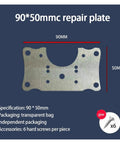1 Pack Rotating Concealed Hinge Repair Plate For Cabinets And Cupboards with dimensions 90x50mm and screws included
