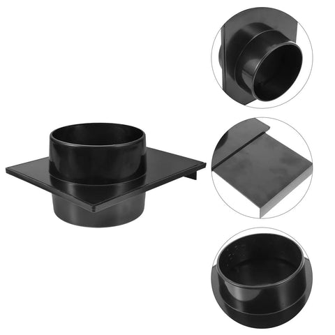 Upgraded Plastic Blast Gate Valve For Dust Collector Vacuum System 100mm showing manual airflow control in black plastic design.