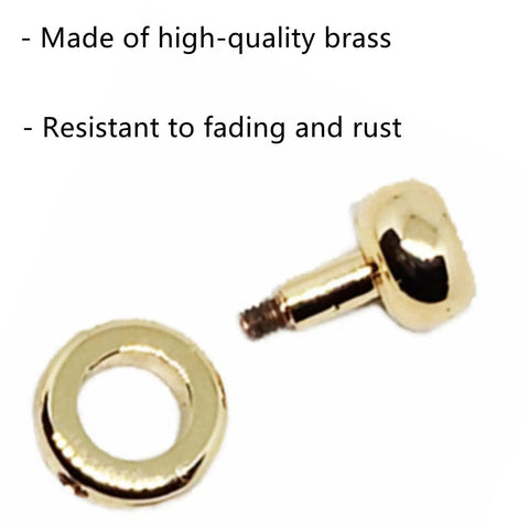 Two Piece Copper Zipper Insert Buckle Kit For Purses And Pouches Handbag Repair DIY Clip For Pochette Small Bag Chain Strap Metal Buckles Replacement Easy Install Zipper Handle Repair, showing brass buckle components.