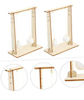 Two Piece Physics Principle Experiment Kit for Students with floating ball demonstration, lightweight wood and white design