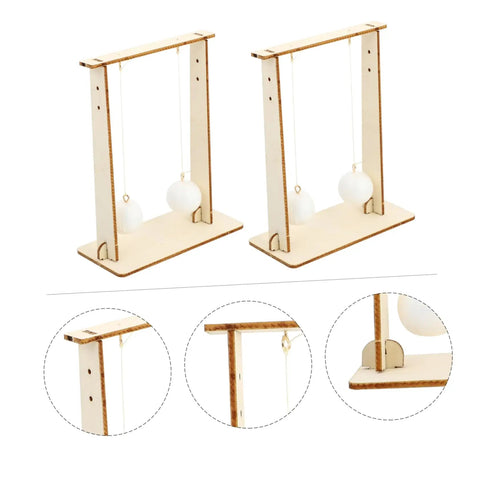 Two Piece Physics Principle Experiment Kit for Students with floating ball demonstration, lightweight wood and white design