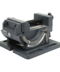 Badass 3 Inch Cradle Style Bench Vice Featuring A Slick Tilting Jaw And Adjustable Angle Pivot for precise grinding tasks.