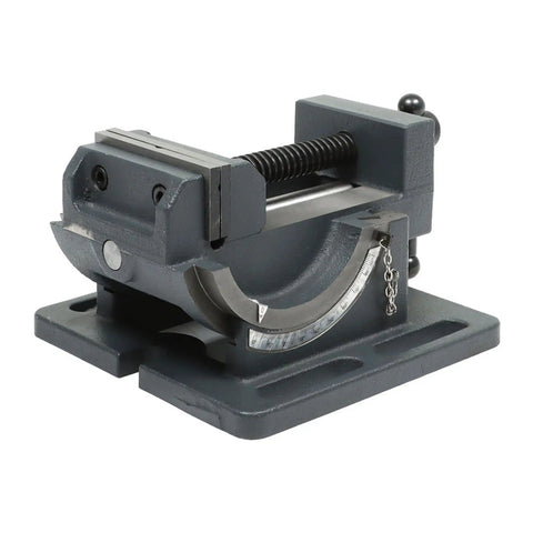 Badass 3 Inch Cradle Style Bench Vice Featuring A Slick Tilting Jaw And Adjustable Angle Pivot for precise grinding tasks.