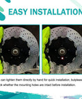 4 Pack Brake Rotor Screws M8X20X125MM shown during easy installation on brake rotor with gloves.