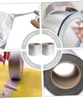 Heavy Duty Repair Tape With Super Sticky Adhesive For Leak Stopping On Flexible Pipes Roofs And Outdoor Gear Weatherproof Sealant Tape For Quick DIY Fixes And Rugged Weatherproof Patches, various views including rolls and application close-ups