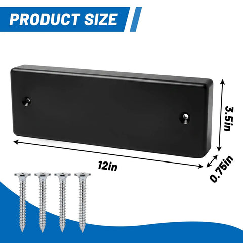 Dope Transducer Mounting Plate With Screws For Boats UV Resistant Marine Grade Transom Pad For Fish Finder And Sonar White HDPE Board 12 Inch By 3.5 Inch By 0.75 Inch Heavy Duty Boat Hardware Kit With Easy Install, black plate and screws
