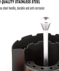 Stainless steel handle and black holder from the Pro Grade Eyeglass Repair Tool Kit With 6 Color-Coded Screwdrivers And 8 Multi-Purpose Pliers