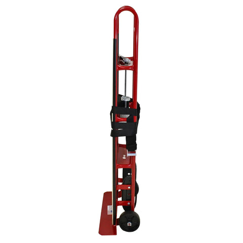 Heavy Duty Appliance Hand Truck 800 Pound Workhorse With Ratchet Strap For No Sweat Moving Flip Up Handle Plus Six Inch Solid Rubber Wheels Built Tough In Usa